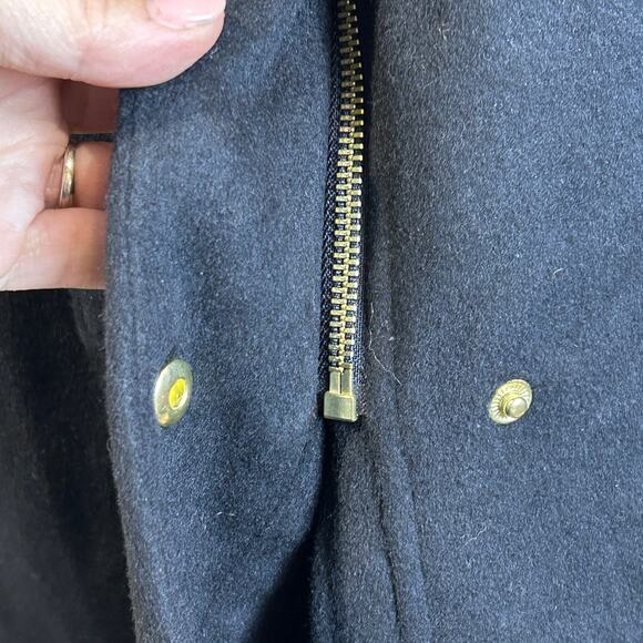 Cole Haan Chic Slick Wool Wrap Coat Convertible Collar Black Women's 6 NWT - Picture 8 of 10